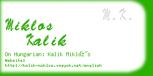 miklos kalik business card